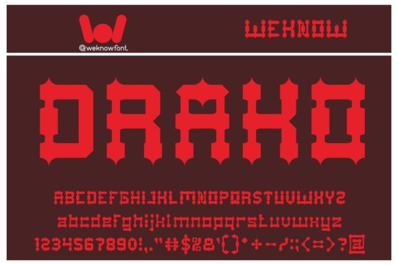 Drako Heart: The Bold Display Font for Spooky Handmade Creations