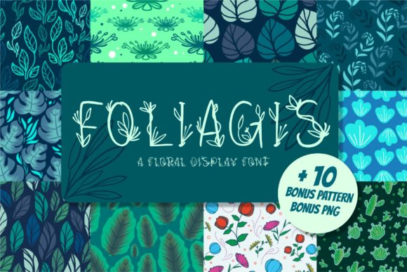 Foliagis: A Floral Display Font for Creative Branding