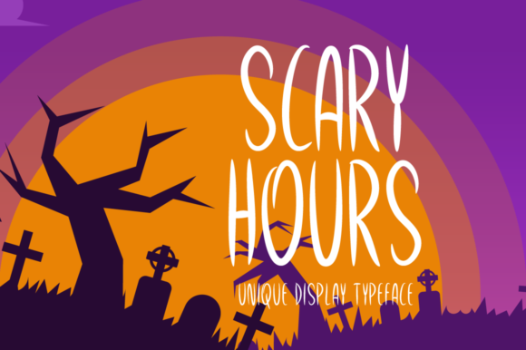 Scary Hours: The Perfect Spooky Display Font for Your Halloween Crafts